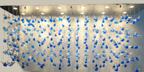 Flying Birds Chandelier by Prestige Chandelier | Chandeliers by Custom Lighting by Prestige Chandelier. Item made of glass
