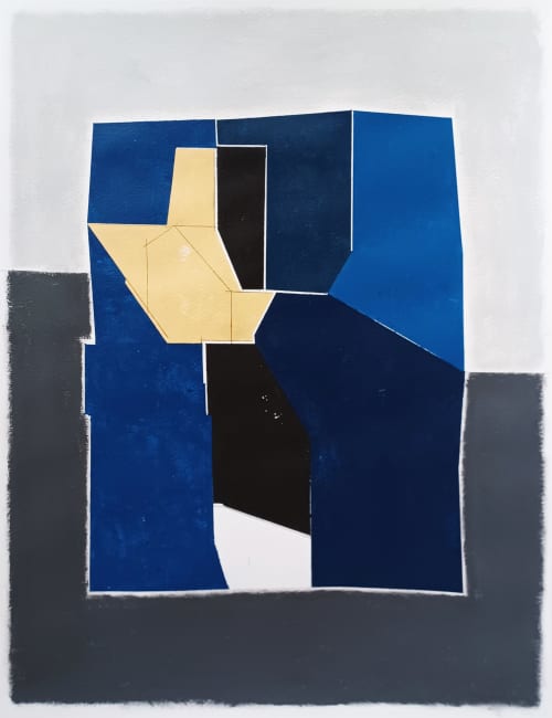 Ng 46 | Oil And Acrylic Painting in Paintings by Luis Medina. Item made of paper works with minimalism & contemporary style