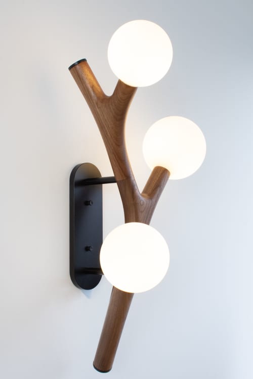 Chaparral Wall Sconce | Sconces by Oehl. Item composed of oak wood and copper in minimalism or mid century modern style