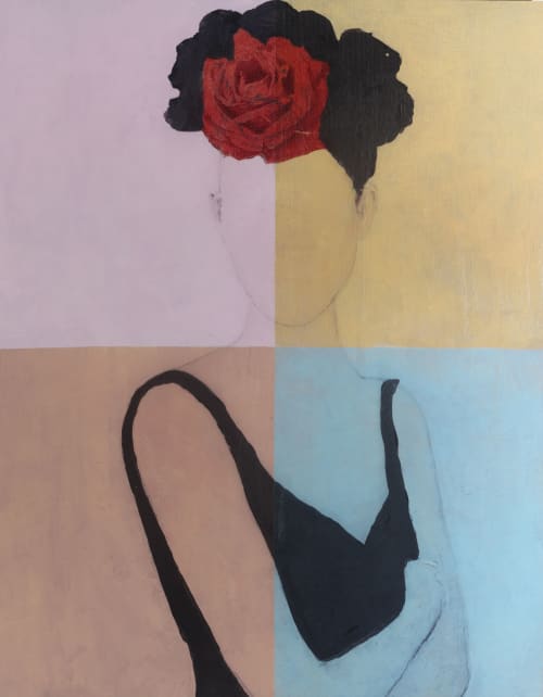 Fairy | Oil And Acrylic Painting in Paintings by silvia poloto. Item composed of canvas in contemporary or modern style
