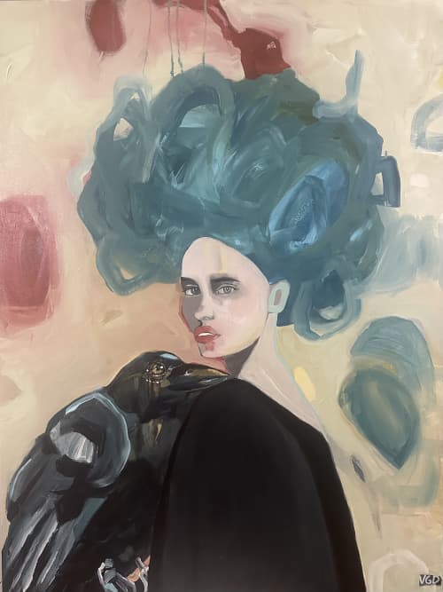 Children of the wind | Oil And Acrylic Painting in Paintings by Vikki Drummond. Item composed of canvas in contemporary style