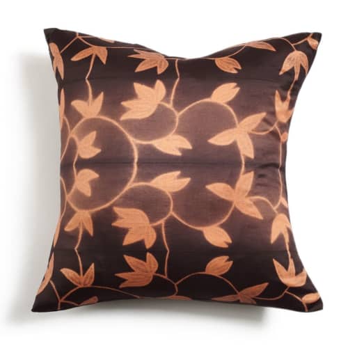Folio Ebony Silk Pillow | Pillows by Studio Variously. Item composed of cotton