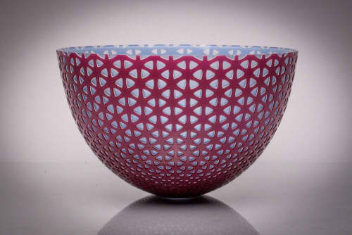 Lattice Bowl | Dinnerware by Carrie Gustafson. Item composed of glass