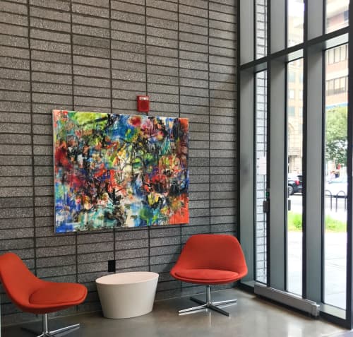 Meandering | Oil And Acrylic Painting in Paintings by Lisa Tureson  STUDIO ARTISTICA. Item composed of canvas and synthetic