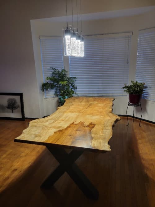Custom Live Edge Table (9) | Dining Table in Tables by Carlberg Design. Item composed of wood