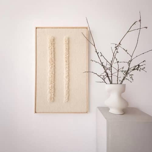 Framed 6 – Wooden Framed Woven Tapestry | Wall Hangings by Lale Studio & Shop. Item made of oak wood with wool works with contemporary & japandi style