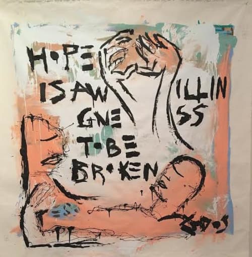 Hope | Oil And Acrylic Painting in Paintings by Paula Gasparini-Santos. Item made of canvas with synthetic