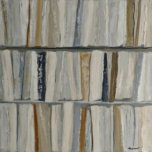 ecru | Oil And Acrylic Painting in Paintings by Sophie DUMONT.. Item composed of canvas in minimalism or contemporary style