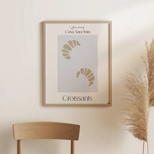 Croissants | Prints by Casa Sanctum. Item made of paper works with minimalism & contemporary style
