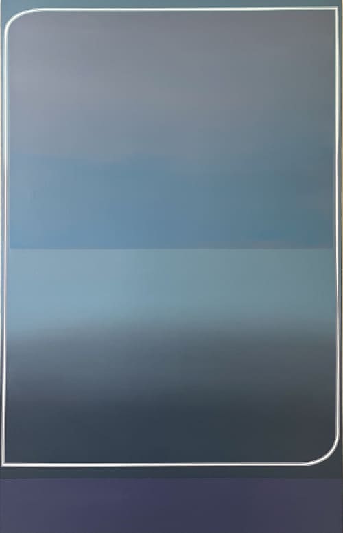 Deep | Oil And Acrylic Painting in Paintings by Kevin Cross. Item made of canvas works with minimalism & mid century modern style