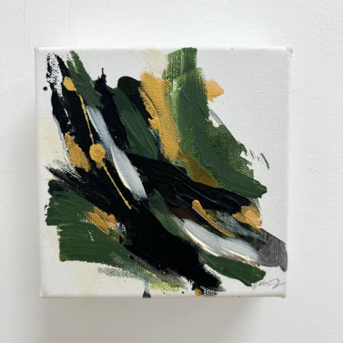 Hillside 2 | 5 x5 | Oil And Acrylic Painting in Paintings by Ella Friberg. Item made of canvas works with contemporary & modern style