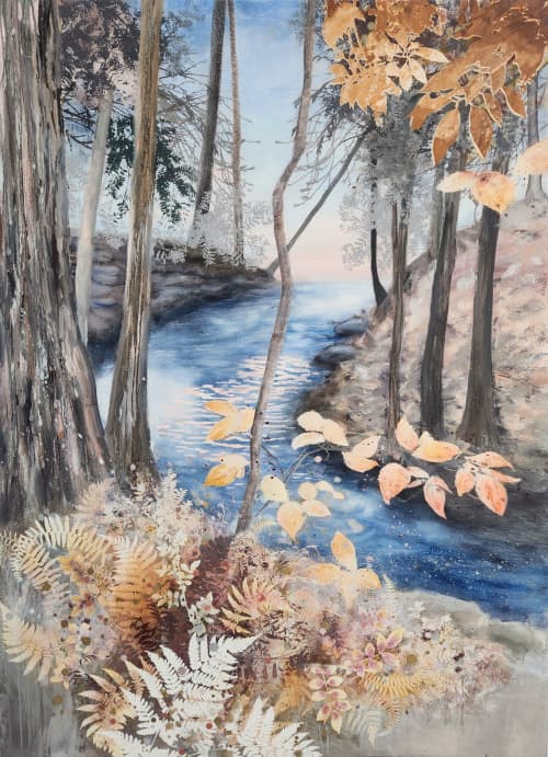 Oil painting | Oil And Acrylic Painting in Paintings by Cara Enteles Studio. Item composed of aluminum in contemporary style