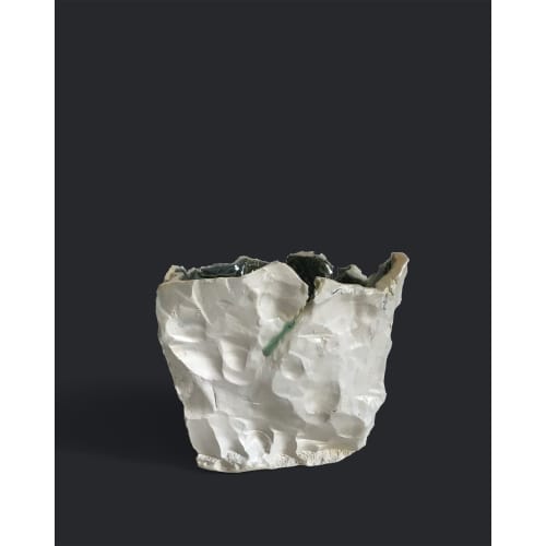 Chiseled Rock Vase | Vases & Vessels by AKIKO TSUJI. Item composed of stoneware