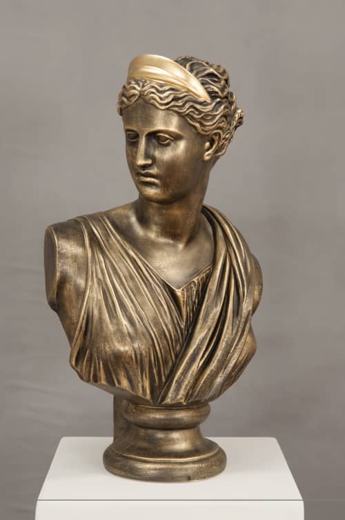 Bust of Mastres hand made and apinted in Europe | Furniture by ultimate European. Item compatible with mid century modern and country & farmhouse style