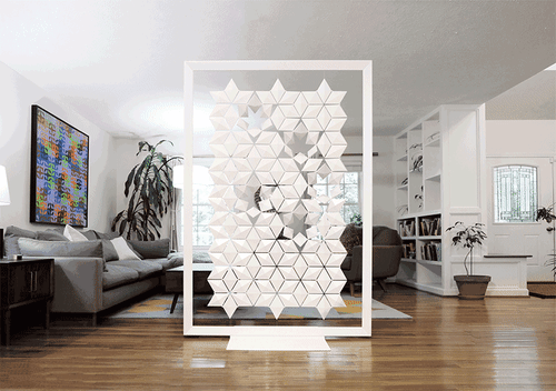 Freestanding room divider Facet 136 x 200cm | Decorative Objects by Bloomming, Bas van Leeuwen & Mireille Meijs. Item composed of synthetic