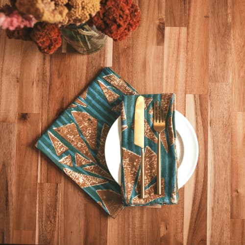 Cordoba Autumn Leaf Dinner Napkins | Set of 4 | Linens & Bedding by ichcha. Item made of cotton works with boho & country & farmhouse style