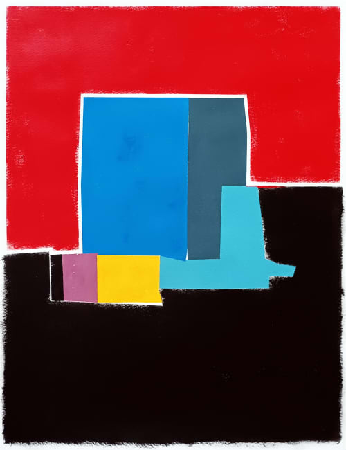Suggestion C2 | Oil And Acrylic Painting in Paintings by Luis Medina. Item made of paper compatible with minimalism and contemporary style