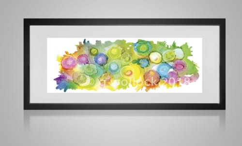 Original Piece: Rainbow Jellies, Alcohol Ink | Watercolor Painting in Paintings by Q Wollock. Item composed of paper compatible with contemporary and modern style