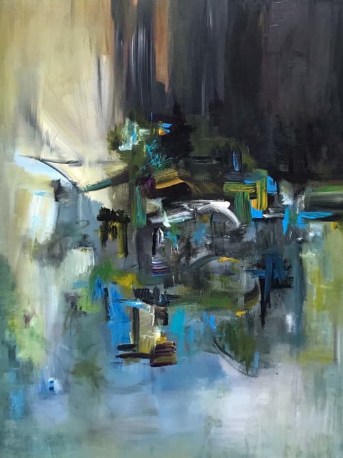 Soul & Inspiration Acrylic Contemporary Abstract | Oil And Acrylic Painting in Paintings by Strokes by Red - Red (Linda Harrison). Item made of synthetic