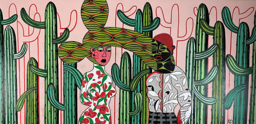 Blind date | Oil And Acrylic Painting in Paintings by Diana Rosa. Item composed of canvas