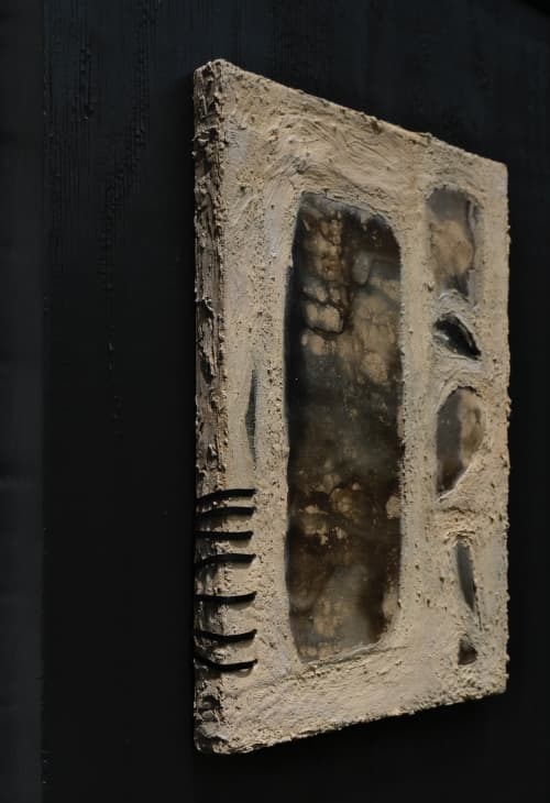 all the lives we've lived ✦ SOLD | Mixed Media in Paintings by VISCERAL HOME STUDIO. Item made of maple wood with canvas works with contemporary & japandi style