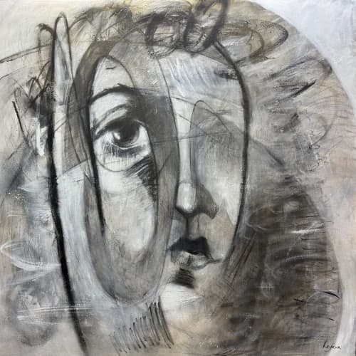 Invisible Queen | Oil And Acrylic Painting in Paintings by Anastasiia Krykun. Item composed of canvas in contemporary style