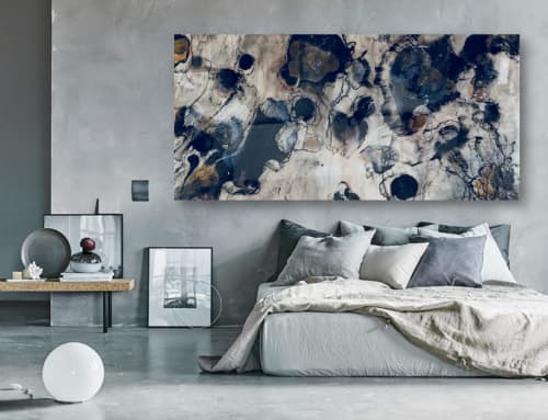 'GLACIER' - Luxury Epoxy Resin Abstract Artwork | Oil And Acrylic Painting in Paintings by Christina Twomey Art + Design. Item made of synthetic