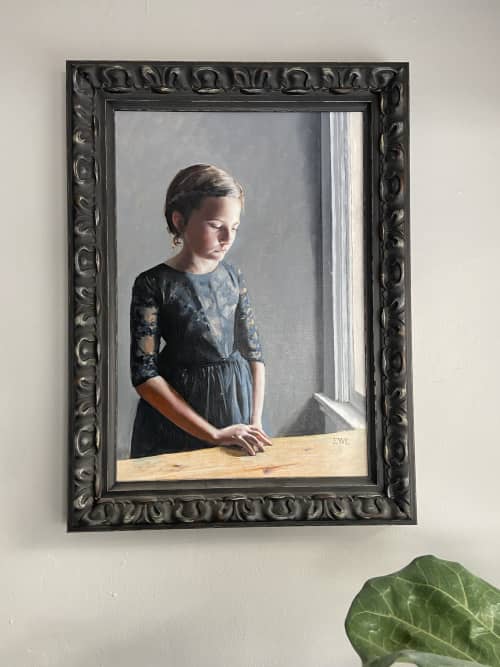 Portrait in Oil | Oil And Acrylic Painting in Paintings by Erik Linton. Item made of canvas with synthetic