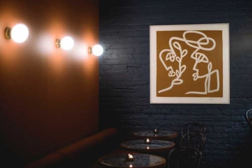 Daphne and Apollo | Paintings by Claire Stapleton | Daphnes Bar Taverna in Auckland