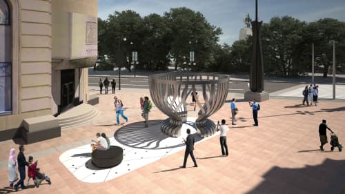 Lord Stanleys Gift Monument | Public Sculptures by Linda Covit | Sparks Street in Ottawa