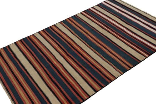 Vintage Afghani tribal Kilim runner rug, with Stripes | Area Rug in Rugs by Rug and Kilim