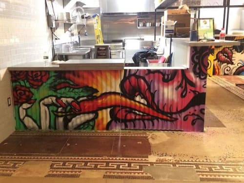 Interior Mural | Murals by Michael Pacheco | Rebel Taco in Philadelphia. Item made of synthetic