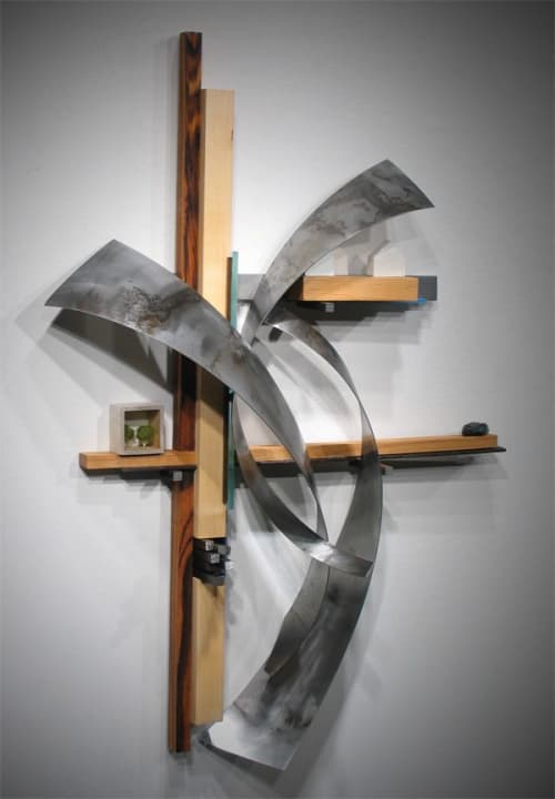 Seeming Truisms Become Vague | Sculptures by Craig Robb. Item composed of wood and steel