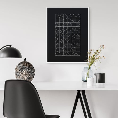 Geometric Night Harvest Art Print | Prints by Michael Grace & Co.. Item composed of paper