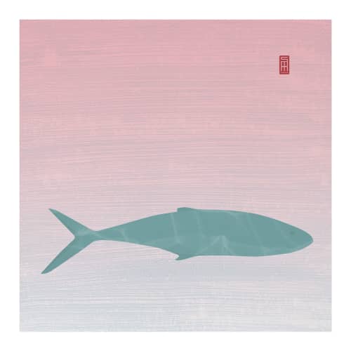 Hawaiian Fish Print | Prints by Scott Woodward Meyers Art. Item composed of paper in mid century modern or contemporary style
