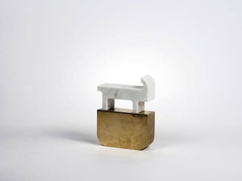 Fossili - alce | Ornament in Decorative Objects by gumdesign. Item made of brass with marble works with contemporary style