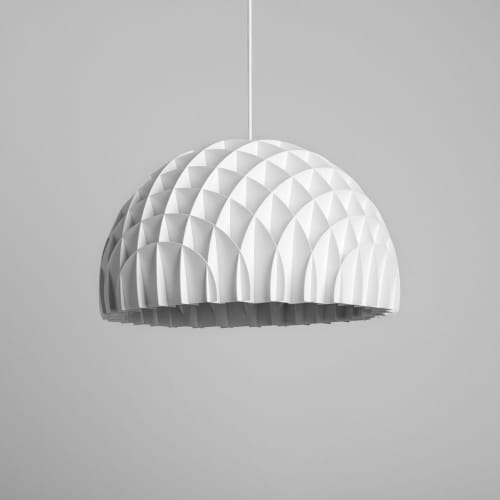 Arc Pendant White | Pendants by LAWA DESIGN. Item made of synthetic works with minimalism & contemporary style