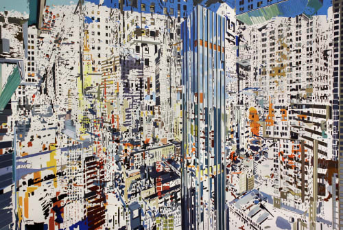 The Departure | Oil And Acrylic Painting in Paintings by Ben Schwab. Item made of canvas & synthetic