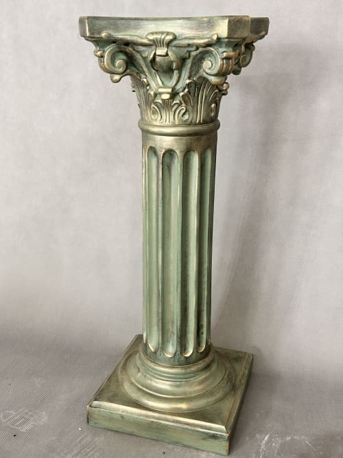 Corinthian column hand painted in Europe exclusive design | Furniture by ultimate European. Item works with mid century modern & country & farmhouse style