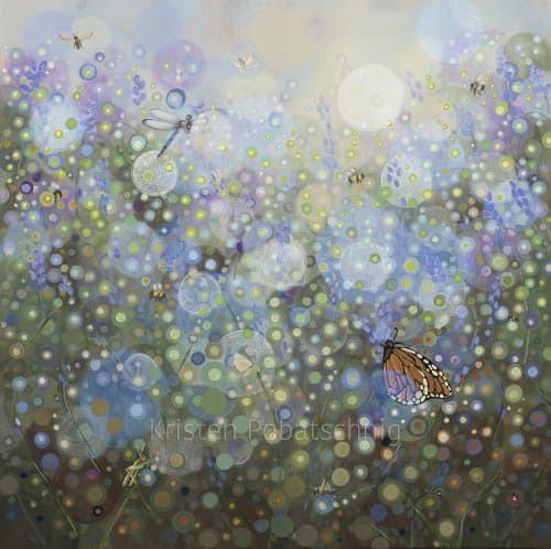 In the Backyard - Giclee Print on Canvas | Prints in Paintings by Kristen Pobatschnig