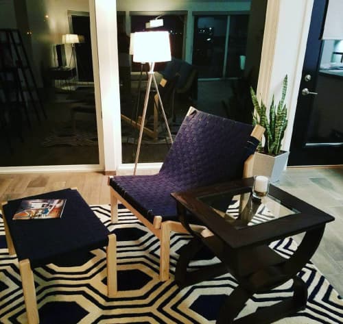 North Lounge Chair | Chairs by Blak Haus Furniture. Item made of walnut & cotton