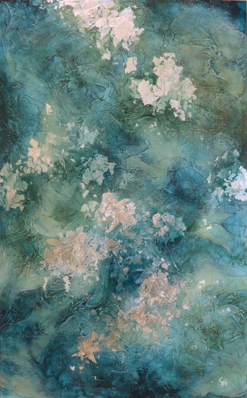 Approaching Clarity | Oil And Acrylic Painting in Paintings by Valerie Ostenak. Item made of canvas with metal works with boho & contemporary style