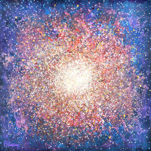 Astro-imaging series, created with Astronomy Dept of Carthage College | Paintings by Kristen Pobatschnig | Children's Hospital & Medical Center in Omaha