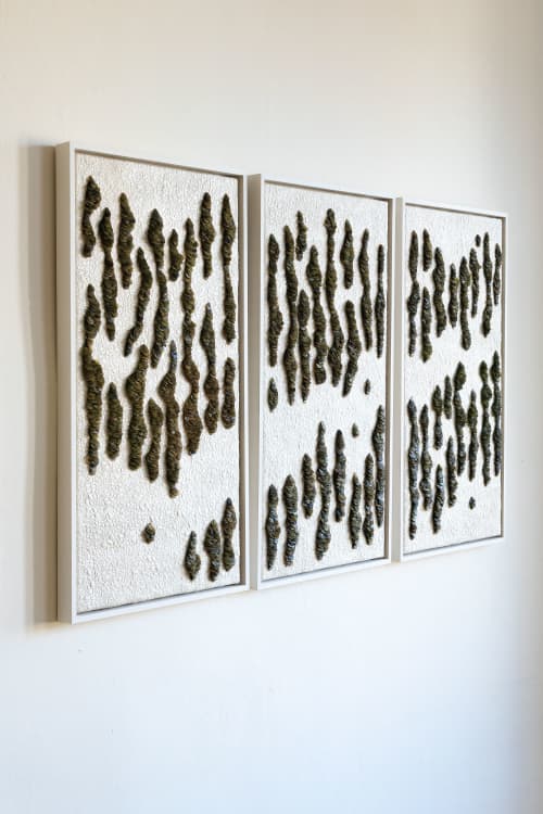 Seaweed Ripple No. 4 (Triptych) | Wall Hangings by Jasmine Linington