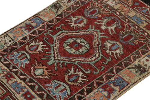 Rug & Kilim’s Antique Tribal rug in Red with Geometric | Area Rug in Rugs by Rug and Kilim