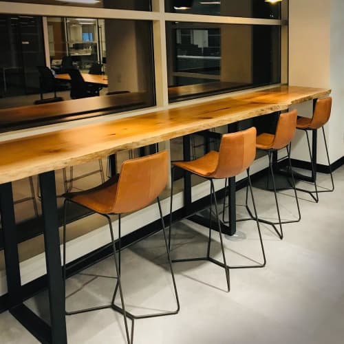 Hardwood 13.5 ft. Coffee Bars | Dining Table in Tables by Created Hardwood | Verizon in Cary. Item made of wood with steel