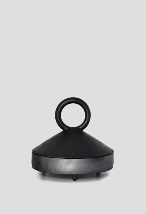 Shallow Serving Bowl with Lid Guculia. Shadow | Serveware by Creating Comfort Lab. Item composed of ceramic