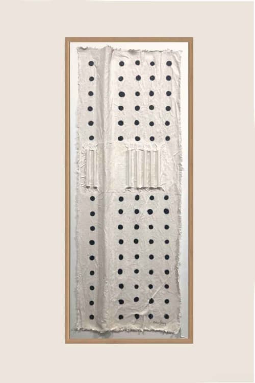 Pop Art Dots PAD4016 C | Mixed Media in Paintings by Michael Denny Art, LLC. Item made of bamboo & cotton compatible with minimalism and contemporary style