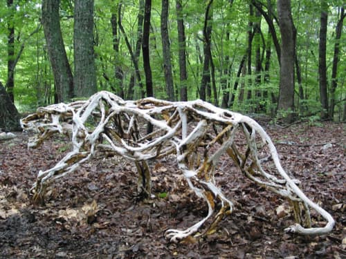 Predatory Cat | Public Sculptures by Wendy Klemperer Art Inc | Lemon Fair Sculpture Park in Shoreham. Item made of steel