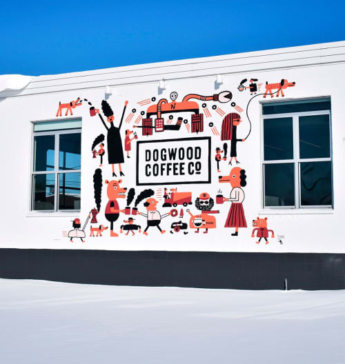 Dogwood Coffee Mural | Murals by Benoit Tardif | Dogwood Coffee Northeast & Roastery in Minneapolis